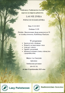 Zaproszenie na imprezę "Las nie znika"